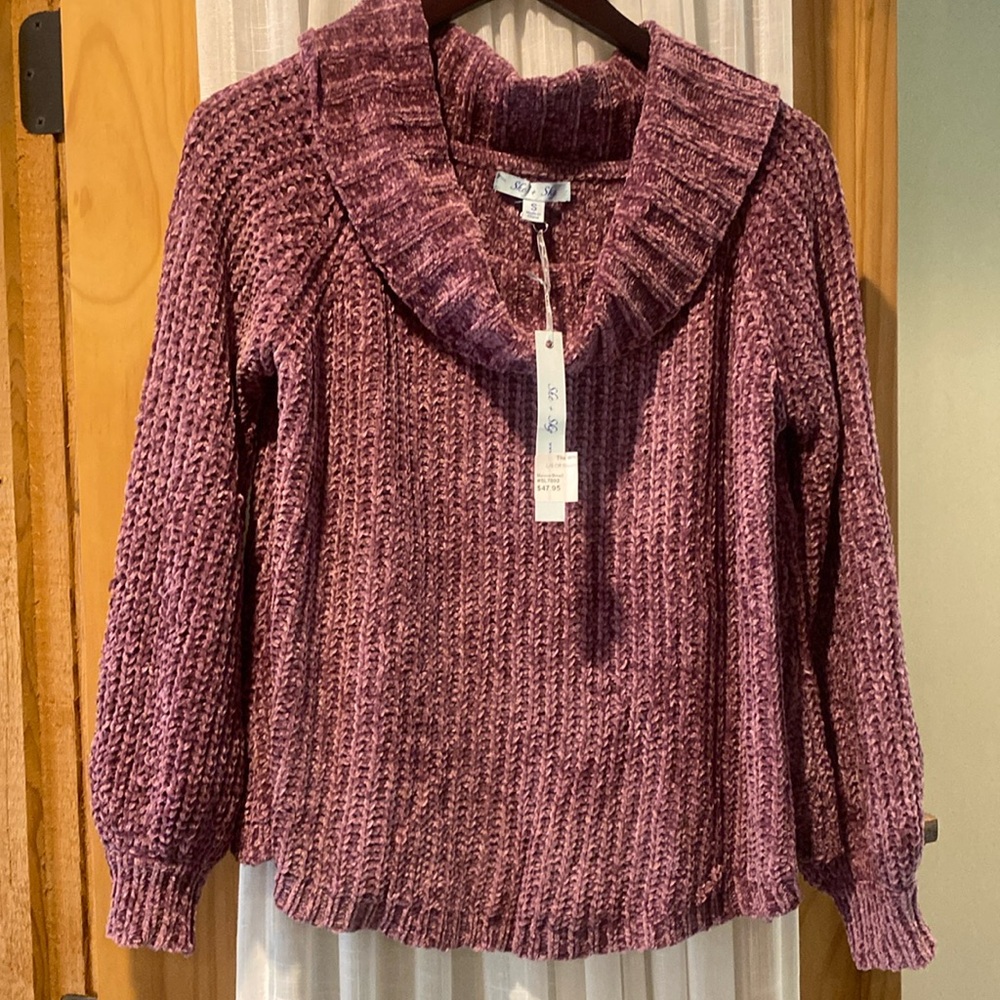She + Sky Off Shoulder Sweater S